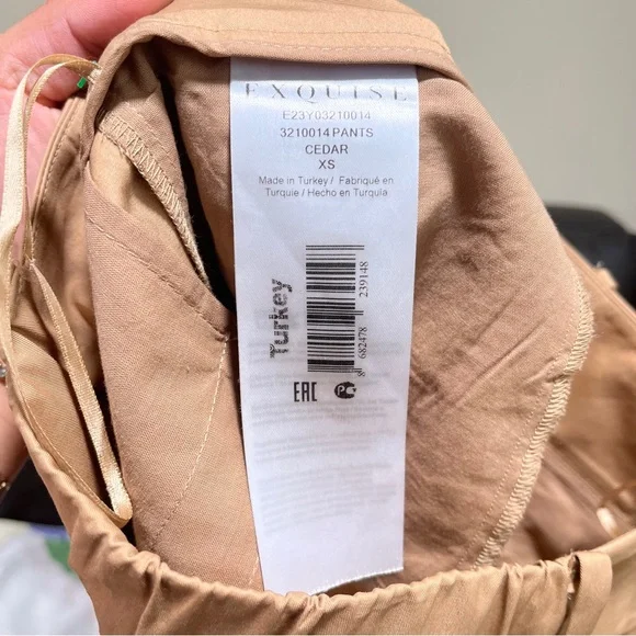 ANTHROPOLOGIE EXQUISE tan high rise trousers size XS EUC - Picture 8 of 8